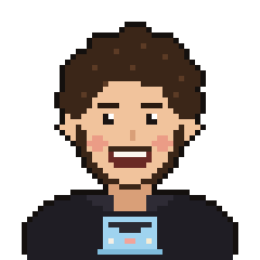 Pixel-art cartoon of Alex