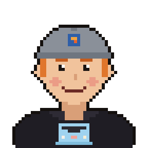 Pixel-art cartoon of Chad